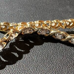10k 6.7g Diamond XO Bracelet 7"