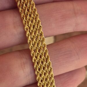 18k 2.9g rope chain- 17.5"