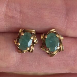 10k 1.7g emerald earrings