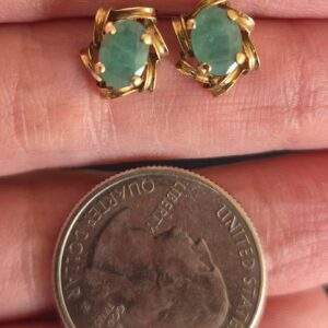 Alternative view of 10k 1.7g emerald earrings