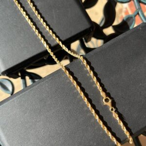 Alternative view of 14k 22.9g Rope Chain 22”