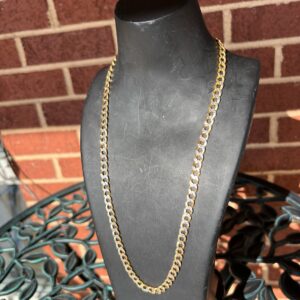 10k 15.5g Cuban Gold Chain Two Tone 22”