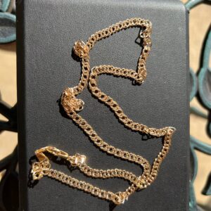 Alternative view of 14k 10g Graduated Double Link Gold Chain 22”