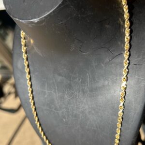 14k 22.9g Rope Chain 22”