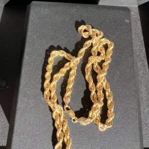 Alternative view of 10k 9.8g Thick Rope Chain 22”