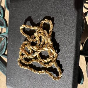 Alternative view of 14k 30.7g Rope Chain 24”