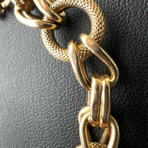 Alternative view of 18k Gold Round Link Bracelet 12.3g 8.5”