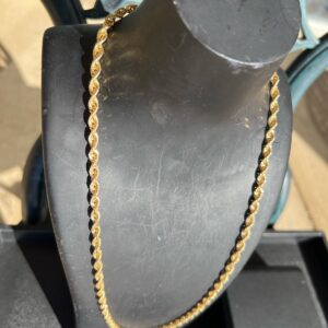 10k 9.8g Thick Rope Chain 22”