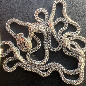 18k 8.7g Franco White Gold Chain 24”