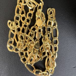 10k 5g Figaro style chain 22”