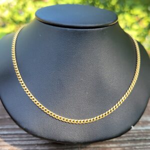 18k 11.3g cuban link chain- 22"