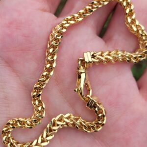 Alternative view of 14k 7.3g franco bracelet- 9"