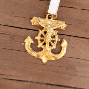 10k 2.1g anchor crucifix