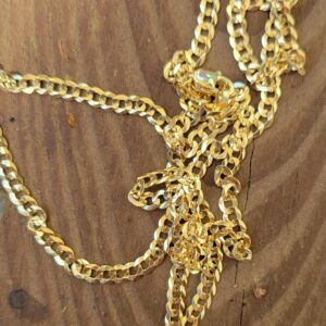 Alternative view of 14k 9.1g semi-hollow cuban link chain- 24"