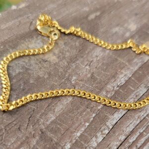 Alternative view of 18k 5.7g cuban link bracelet- 8"