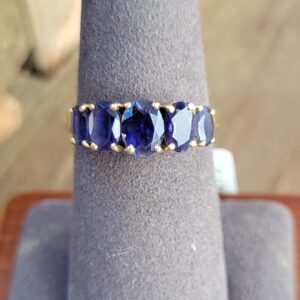 Alternative view of 10k 2.5g indigo stone ring- sz6.75