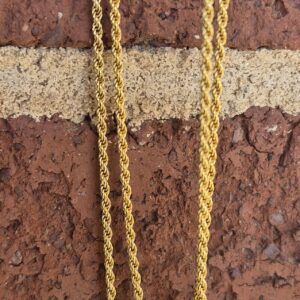 18k 5.2g rope chain- 18"