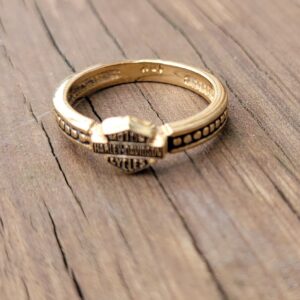 Alternative view of 10k 2.5g Harley Davidson ring- sz4.75