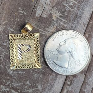 Alternative view of 10k 1.6g "P" charm