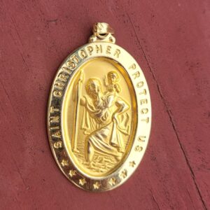 14k 2.1g St. Christopher pendant