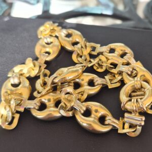 Alternative view of 18k 60.4g cuban/gucci puff choker- 17"