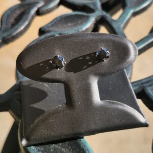 14k 1.2g Black Diamond Studs 1.35tcw