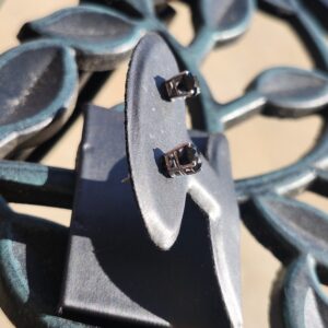 Alternative view of 14k 1.2g Black Diamond Studs 1.35tcw