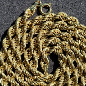 Alternative view of 18k 11.0g Semi-Solid Rope 20" Chain
