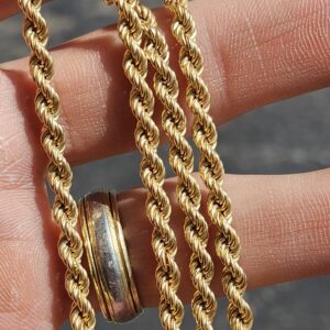 18k 11.0g Semi-Solid Rope 20" Chain