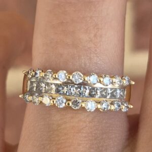14k 4.7g diamond ring-sz6.5