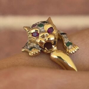 14k 4.1g jaguar ring- sz7