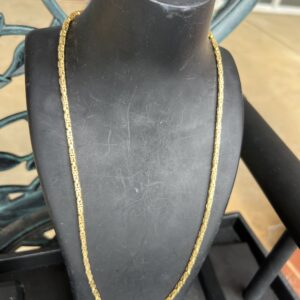 14k 37.8g Byzantine Gold Chain 24”