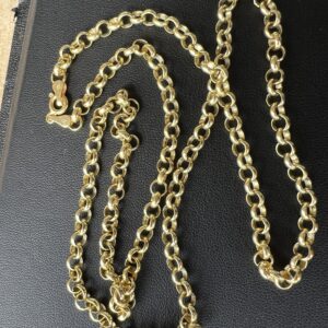 Alternative view of 14k 8.3g Round Link Gold Chain 24”