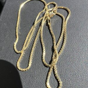 Alternative view of 14k 5.5g Box Link Gold Chain 20”