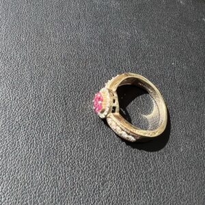 Alternative view of 14k 4.9g Diamond & Ruby Ring sz6.5
