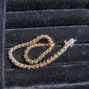10k 6.9g Gold Bracelet with Diamonds 1TCW 6.75”