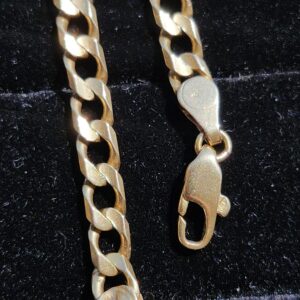 18k 12.0g Gold Bracelet Cuban 7.5”