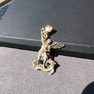 Alternative view of 10k 2.8g Gold Michael Archangel Pendant Charm
