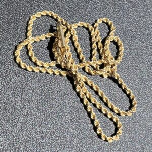 18k 6.7g Gold Rope Chain 16”