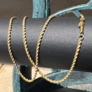 Alternative view of 18k 6.7g Gold Rope Chain 16”