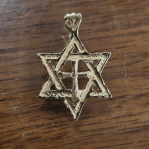 Alternative view of 14k 2.2g Cross/Star Charm 1.25"