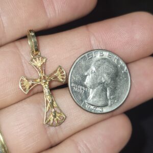 Alternative view of 14k 2.4g crucifix 1.5" Charm