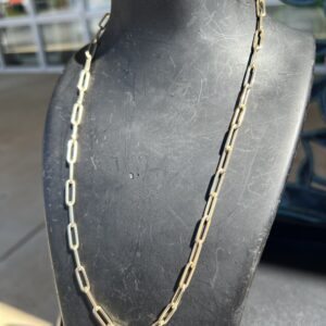 14k 4.8g Gold Paper Clip Chain 20”