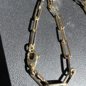 Alternative view of 14k 4.8g Gold Paper Clip Chain 20”