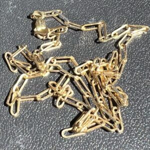 Alternative view of 14k 2.3g Gold Paper Clip Chain 18”