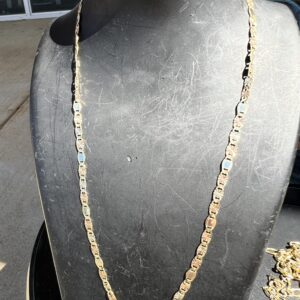 14k 8g Gold Two Tone Chain 20”