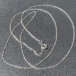 Alternative view of 10k 0.5g White Gold Chain 18”