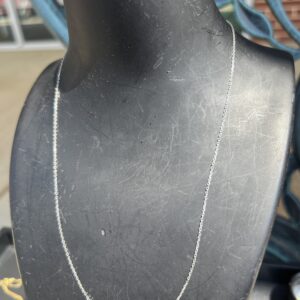 18k 1.3g White Gold Link Chain 17”