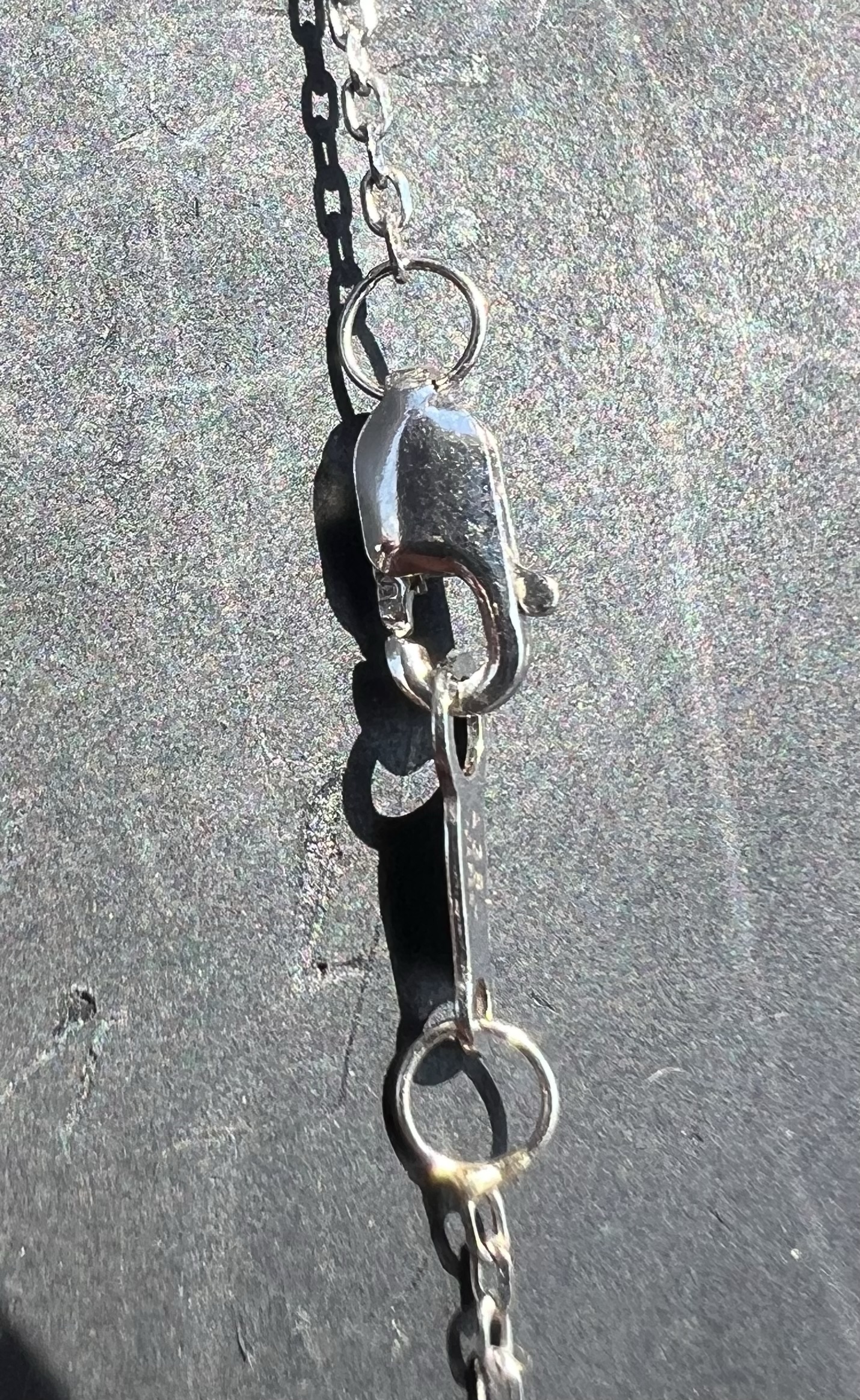 18k 1.3g White Gold Link Chain 17” - Image 3