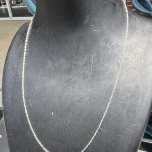 10k 0.7g White Gold Chain 16”